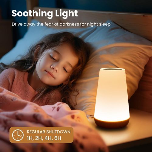 product_image_name-TodyJeyHo-Portable Touch Lamp, Night Light, Portable Table Sensor Control Bedside Lamps with Quick USB Charging Port, 5 Level Dimmable Warm White Light & 13 Color Changing for Bedroom/Office/Hallways-6