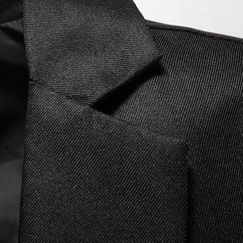 Fashion Men's Blazer - Business Single Button Blazer - Formal Evening - Black - image 8