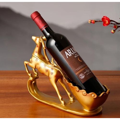 product_image_name-AD-Decorative Wine Rack Desktop, Carbinet, Table and Living Room Ornament - Gold-1