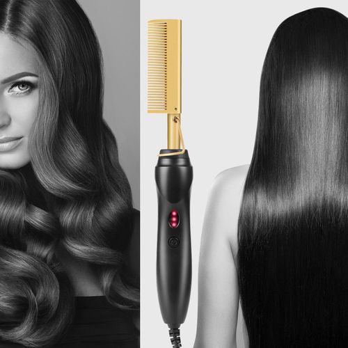 product_image_name-Generic-ASCENT Fast Heating Electric Straightener Comb for Wet & Dry Hair/gold&black-4