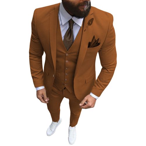 Tuxedo for Men Slim Fit 3 Piece Suits Formal Wedding Groomsmen