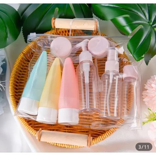 product_image_name-AD-10 in 1 Empty Cosmetics Refill Bottles for Travel - Multicolours-2
