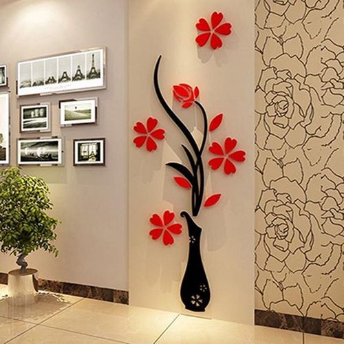 Cherry Blossom Wall Decal Tree and Flower Wall Sticker 3D DIY Wall Art