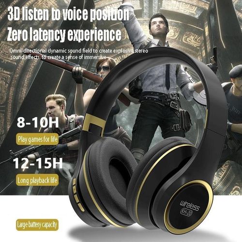 Generic Wireless Bluetooth headset, surround sound, built-in microphone, comfortable ear muffs, suitable for games/music/calls/TV - image 2