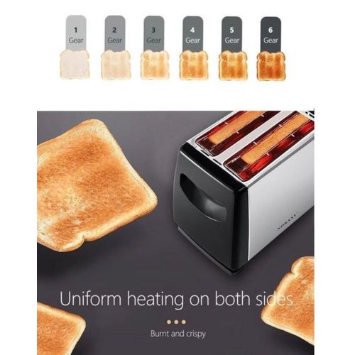 product_image_name-Sokany-2-Slice Bread Toaster – 700W Adjustable Browning Control Stainless Steel - Black and Silver-3