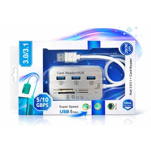 product_image_name-Generic-USB 3.0/3.1 Card Reader Hub – 3-Port USB Hub with SD & Micro SD Reader, 5Gbps-1