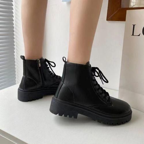 product_image_name-SXCHEN- Women Shoes Fashion Martin Boots British Style Combat Boots Ankle Boots-2