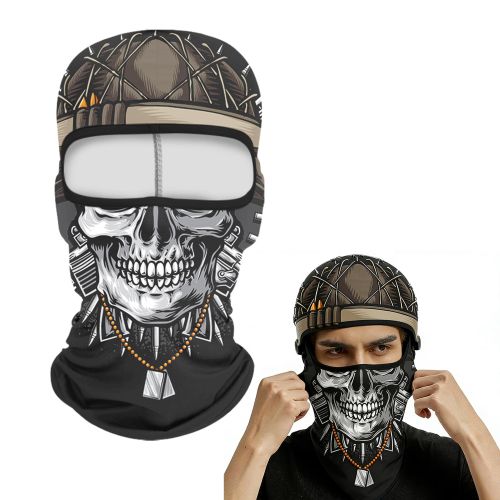 Generic Cycling Full Face Mask Skull Sunshade Cover Cap Sunscreen Breathable