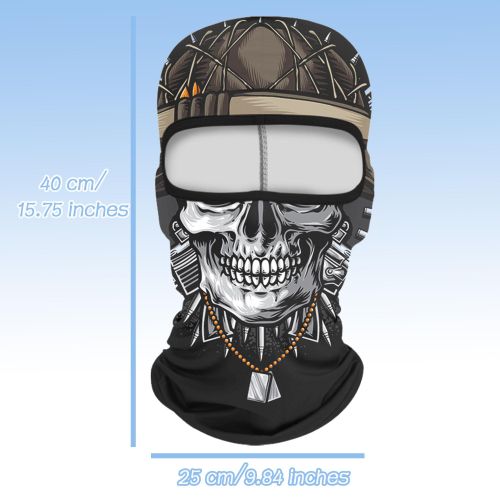 Generic Cycling Full Face Mask Skull Sunshade Cover Cap Sunscreen Breathable - image 6