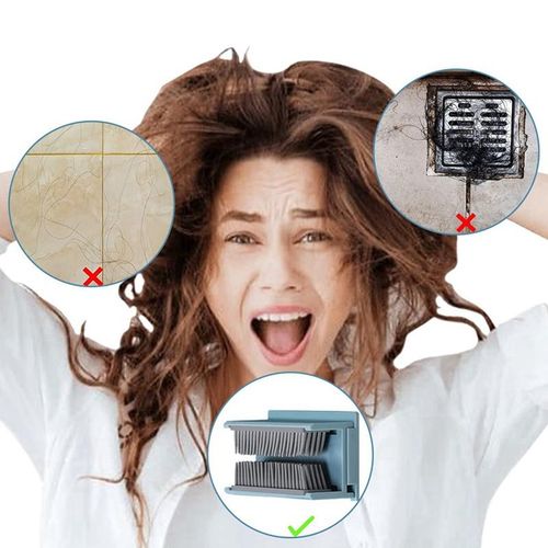 Shop Generic Shower Hair Catcher Wall - Reusable Hair Catcher Shower Drain  2 in 1 Detachable Hair Trap Hair Collector White Online