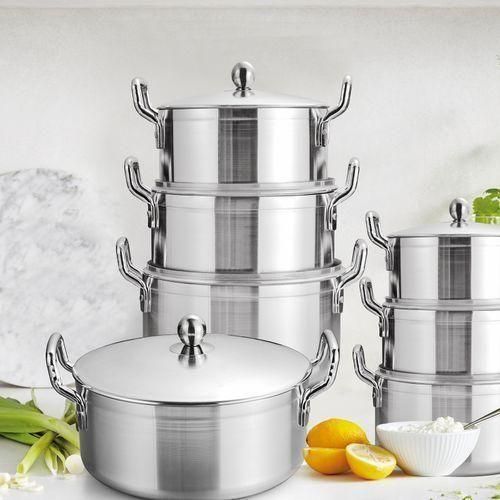 product_image_name-Generic-7Set Aluminum Cooking Set  - Silver -1