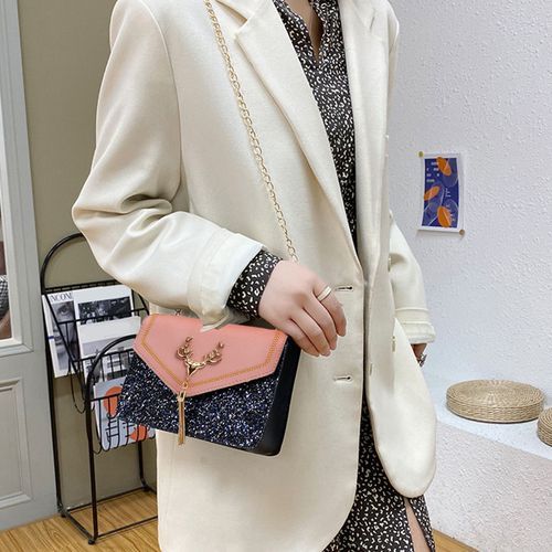 product_image_name-Fashion-Fashion Women Cross-Body Bags Small Square Shoulder Bag - Pink-5