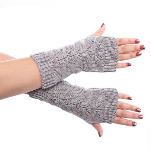 Shop Generic Women Gloves Stylish Hand Warmer Winter Gloves Women Half  Finger Arm Crochet Knitting Heart Mitten Warm Fingerless Gloves B-4 Online