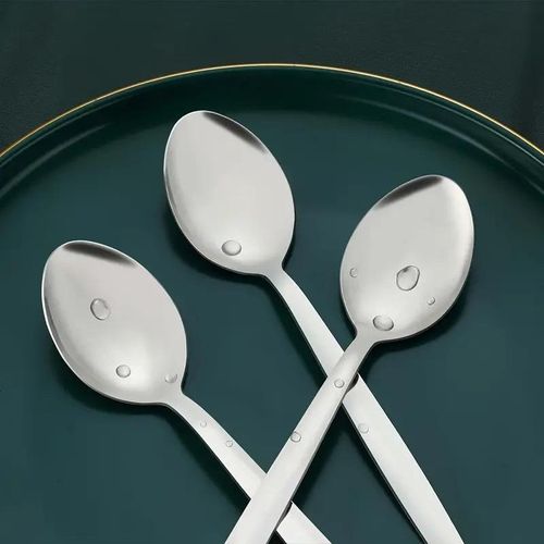 product_image_name-White Label-6Pcs Tableware Spoons - Silver-4