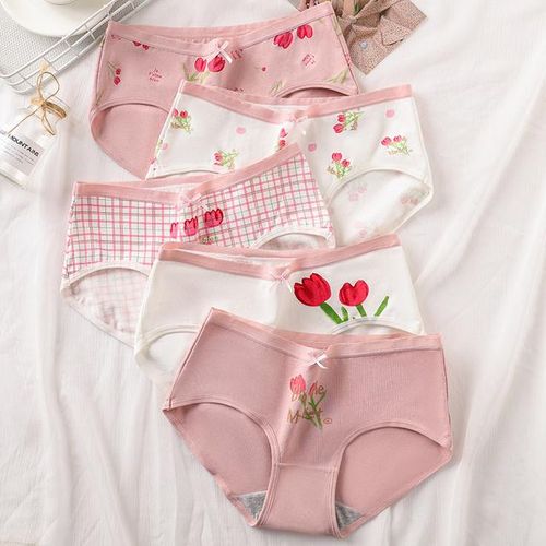 LANGSHA Cotton Panties Breathable Briefs Women's Underwear Cute