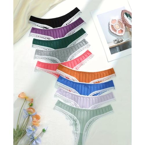 product_image_name-Panties Ajaib-9 pcs Women comfortable breathable panties -2