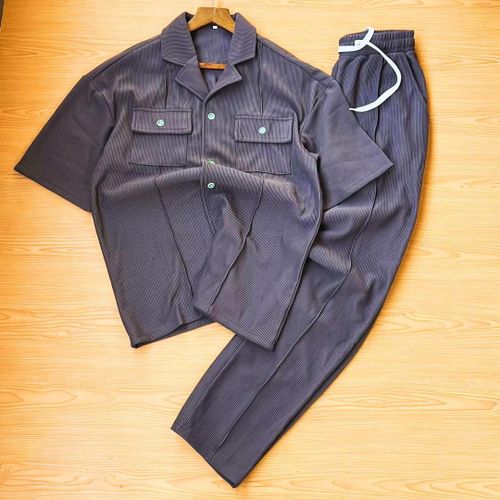 product_image_name-Generic-Fashion Men's Top and Pant Set - Grey-2