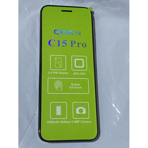 Corn C15 Pro 2.4 Inch Keypad Touch Phone – MTK CPU, 1500mAh Battery, 0.3MP Camera -  Black - image 2