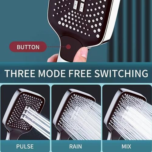 Generic Adjustable Shower Head 3 Mode Rainfall Shower Large Flow Handheld Showerheads