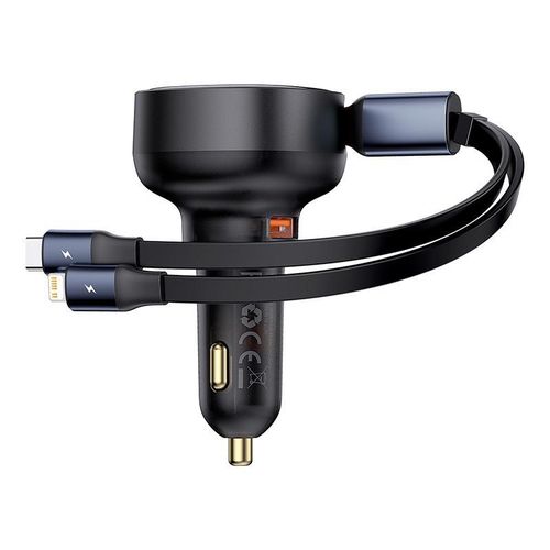 product_image_name-Baseus-Enjoyment Pro Car Charger 1U + C & iP Cable 60W -black-1