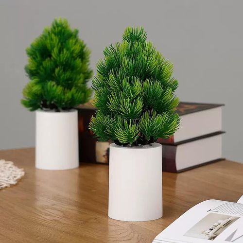 Generic Mini Christmas Tree Night Light, Creative Simulation Pine Table Lamp, Warm LED Bedside Atmosphere Light Desktop Home Decor Ornament - image 4