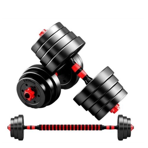 Generic 30KG Adjustable 3-in-1 Dumbbell Set  + Free Barbell Rod - image 4
