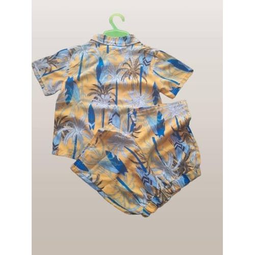 product_image_name-Generic-2 Piece Boy's Short Sleeve Shirt with Pant 4-5 Years- Multicolor-4