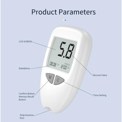 product_image_name-Generic-Blood Glucose Detector Monitor Glucometer Household Diabetes +50 Strips+50 Lancets,High-Precision Blood Glucose Testing Kit-3