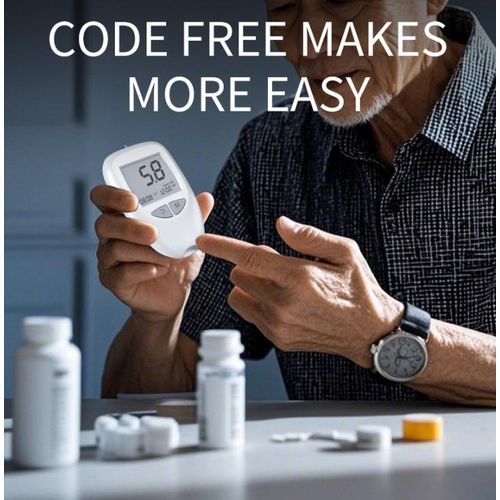product_image_name-Generic-Blood Glucose Detector Monitor Glucometer Household Diabetes +50 Strips+50 Lancets,High-Precision Blood Glucose Testing Kit-4
