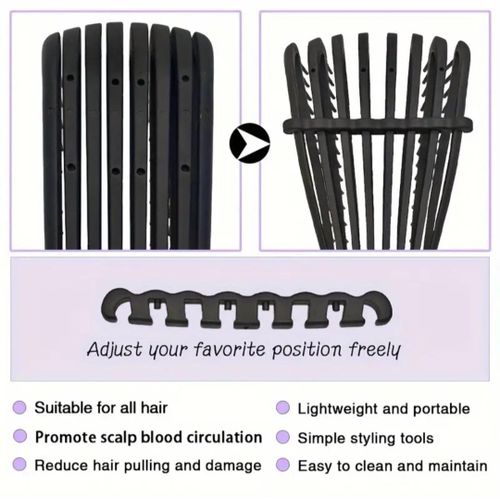 product_image_name-Generic-Detangling Brush (Octopus Brush) – Flexible, Pain-Free Hair Brush for Curly, Wavy & Natural Hair(Black) -3