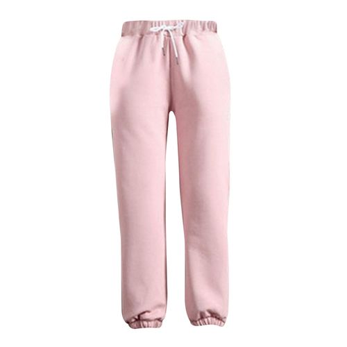 Shop Generic Soft Fleece Lined Sweatpants Women Casual Jogger Pants Ladies  Pink M Online