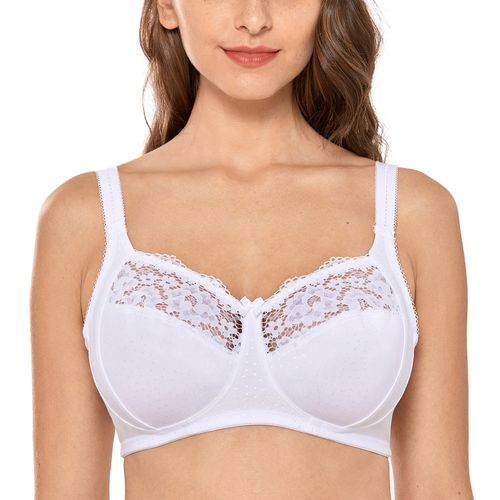 Shop Generic Women's Full Coverage Lace Wireless Non-padded Cotton