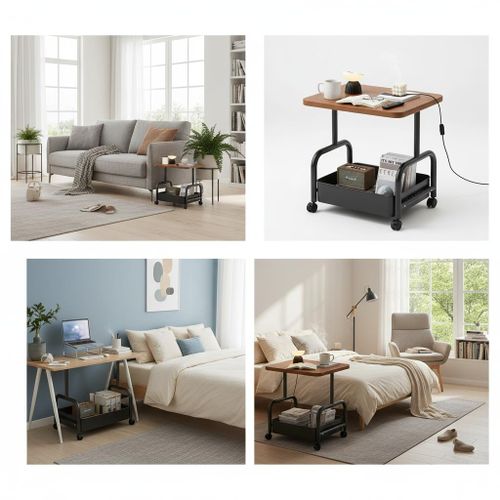 Generic Home storage unit with castors, coffee table, ideal for small homes (40 x 30 cm) - image 4