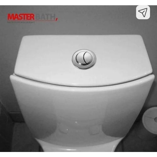 AD Universal Round Toilet Tank Flush Push Button  - Silver - image 2