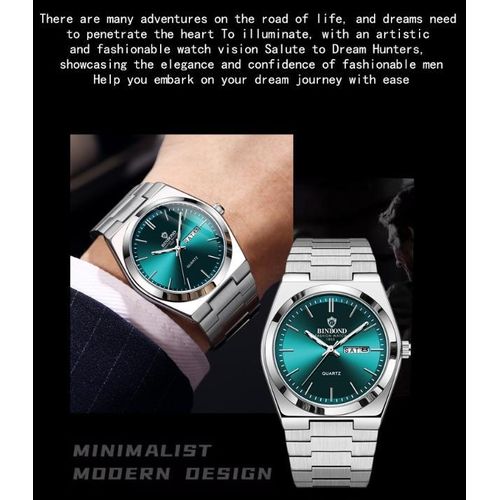 product_image_name-BINBOND-Binbond Men's Business Casual Stainless Steel Clasp Waterproof Quartz Watch-5