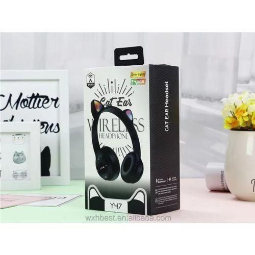 Generic CAT ear wireless P47 Headset - Black - image 3