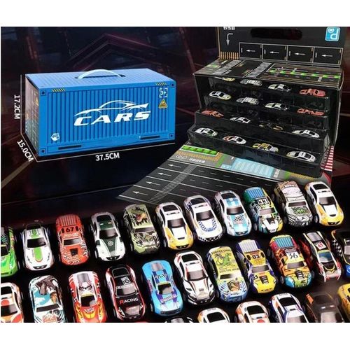 Generic 48 Mini Pull-Back Cars with Built-In Garage Set - image 2