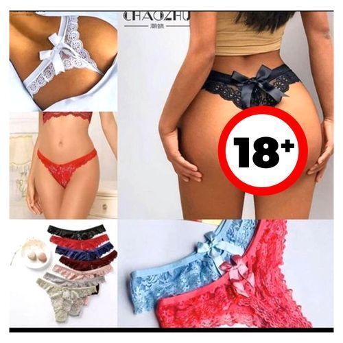 Shop Fashion Sexy Lace Ladies Panties Underwear Gstring Set Of 4pcs Online