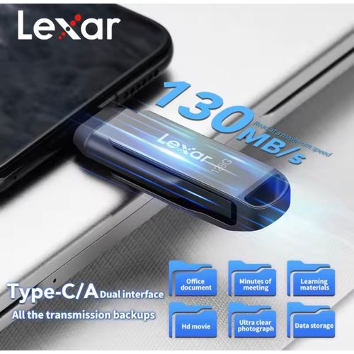 product_image_name-Lexar-Original USB Flash Pen Drive USB 3.1 Type C/A Memory Stick Dual Slot USB Flash Drive 128GB -2