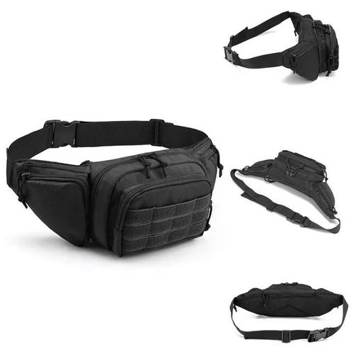 product_image_name-AD-Casual Men's Waist Bag - Black -2