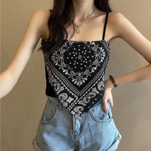 satin bandana top