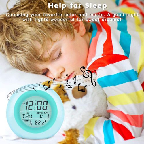 product_image_name-Generic-Kids Digital Alarm Clock, 7 Color Night Light-6