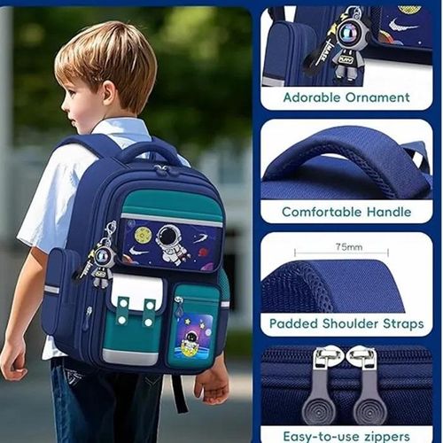 product_image_name-Gukbis-Cartoon school bag, double-shoulder backpack, suitable for students in grades 3-6, large capacity school bag, outdoor waterproof backpack.-2