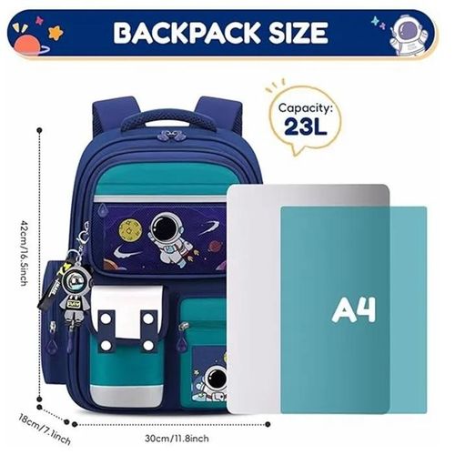 product_image_name-Gukbis-Cartoon school bag, double-shoulder backpack, suitable for students in grades 3-6, large capacity school bag, outdoor waterproof backpack.-3