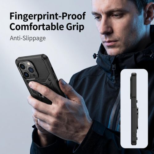 Generic Redmi 14C Shockproof Case with Camera Slider & Card Holder, Magnetic Ring Kickstand Phone Cover - image 8