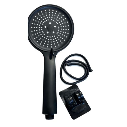 Generic  Black ABS Shower Head Set - 3 Spray Modes, Water Saving, Pressure Boost - image 7
