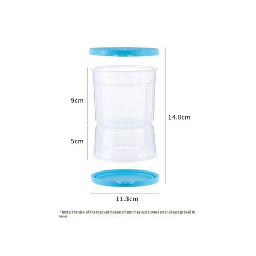Generic Hourglass Pickle Jar - Dry Wet Separation, Airtight Lid, Blue - image 2