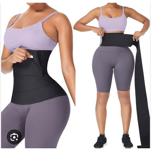 product_image_name-A & Shine-Classic Large Size Tummy Wrap Waist Trainer For Women - Black-1