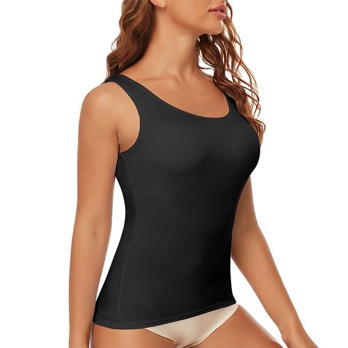 Shop Generic Women's Shapewear Tank Top Tummy Control Cami Seamless Shaping Camisole  Slimming Padded Tanks Waist Trainer Vest Online