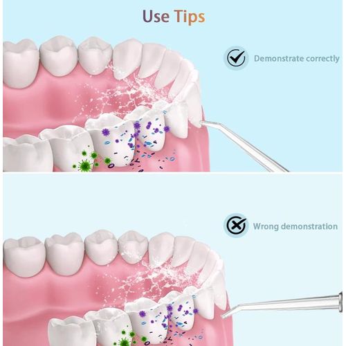product_image_name-Generic-Portable Oral Irrigator Cordless Water Flosser Dental Water Jet Tools Pick Cleaning Teeth Electric Dental Irrigator - 4 Nozzles,220ML-8